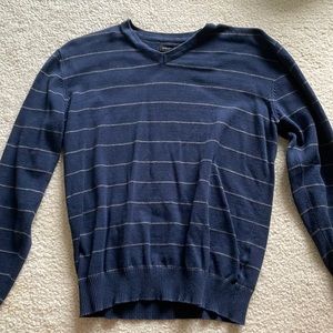 blue striped thin sweater